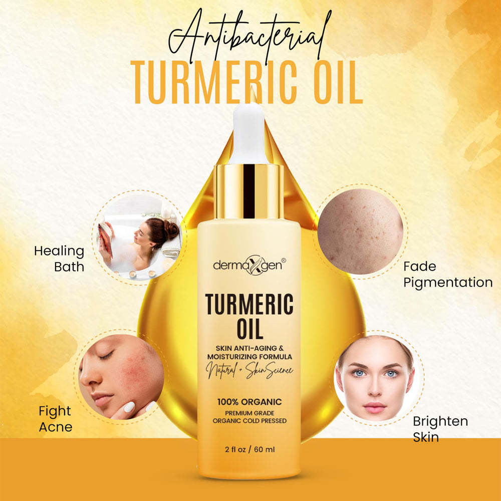 Dermaxgen huile turmeric goutte, application ciblée sur le visage
