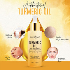 Dermaxgen huile turmeric goutte, application ciblée sur le visage