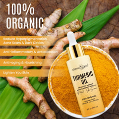 Dermaxgen huile turmeric texture naturelle, pénètre rapidement