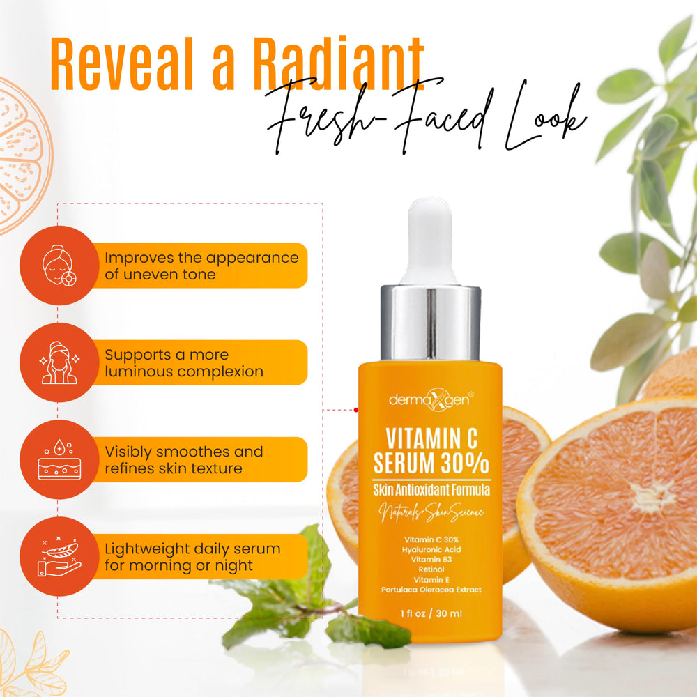 DERMAXGEN Sérum Vitamine C 30% – pipette facile, absorption rapide