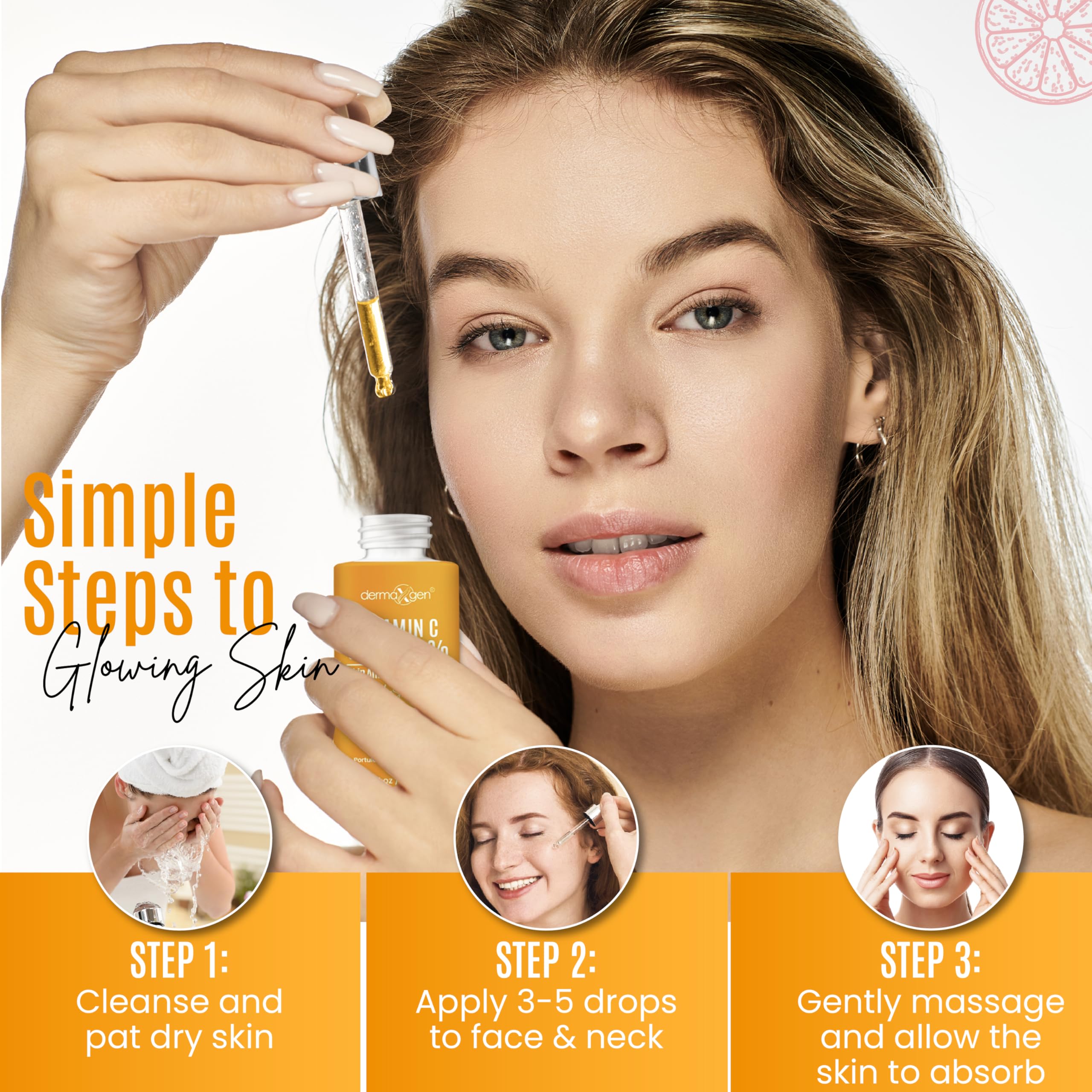 DERMAXGEN Sérum Vitamine C 30% – hydratation grâce à l’acide hyaluronique