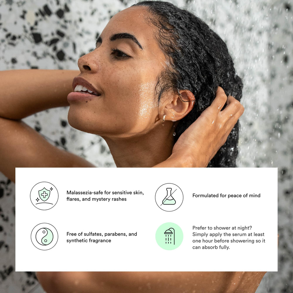 Dermazen sans huile image cuir chevelu propre, limite la croissance du malassezia