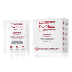 Dissolution rapide du vernis avec les lingettes Dermelect Extracts 3-en-1