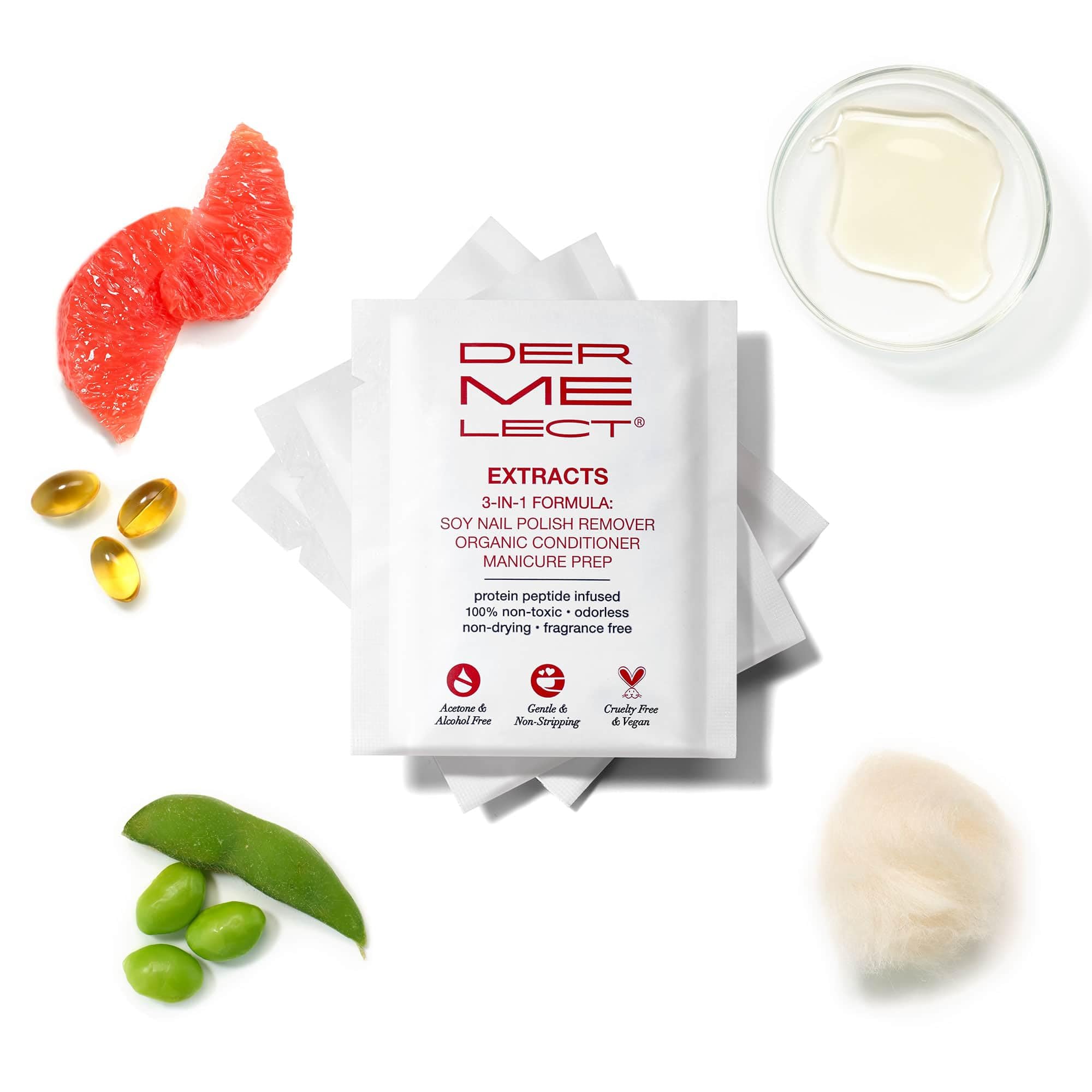 Sans acétone, Dermelect Extracts préserve la douceur des ongles