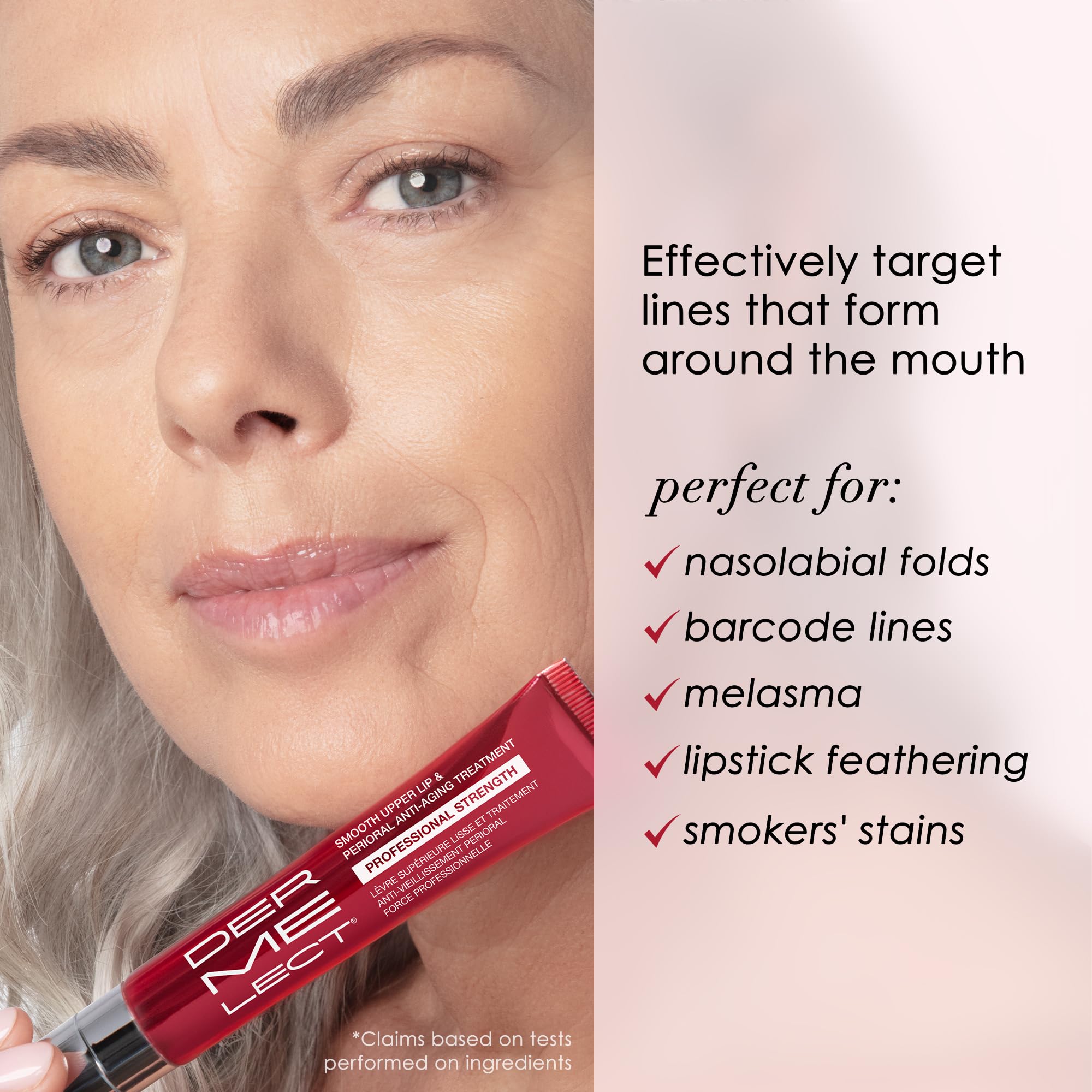 Dermelect Lèvres: base maquillage prolonge la tenue du rouge à lèvres