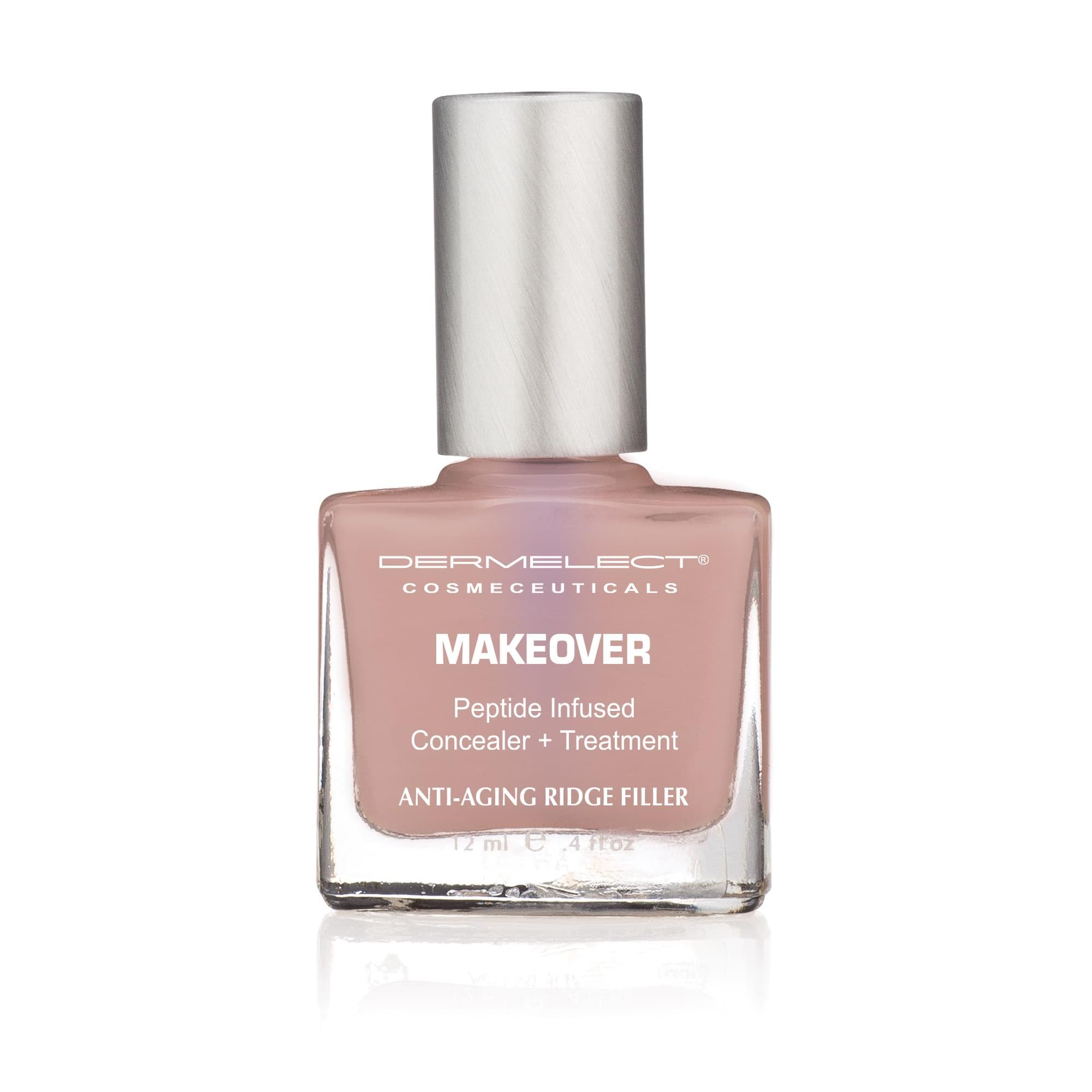 Dermelect MAKEOVER Ridge Filler Mocha – texture: camoufle les imperfections et rend les ongles polis.