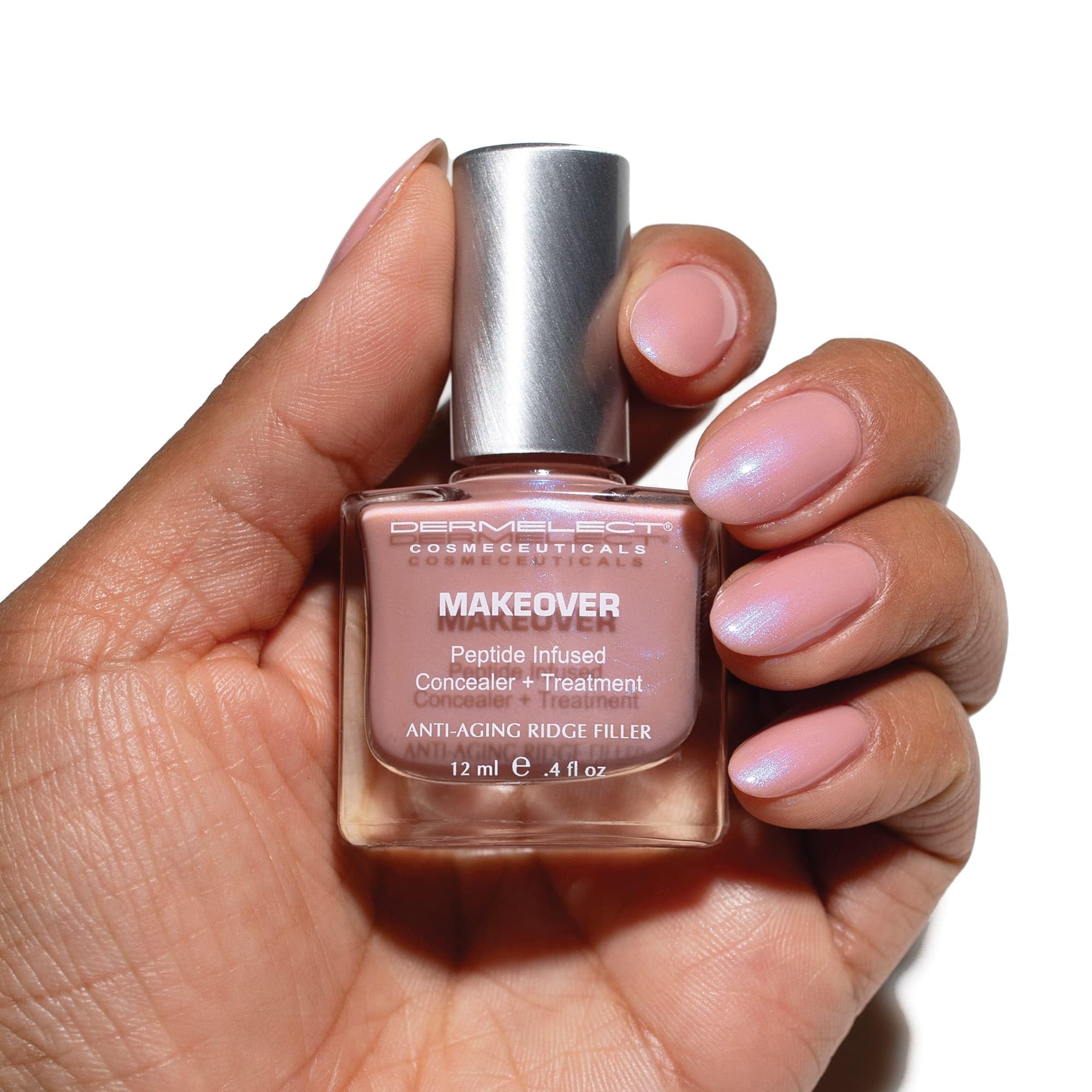 Dermelect MAKEOVER Ridge Filler Mocha – pinceau: application précise et base protectrice pour le vernis.