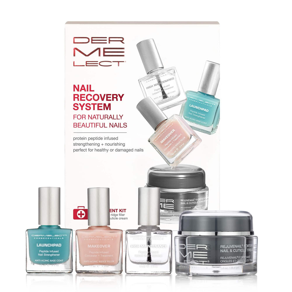 Dermelect Système Récupération – couche-base lissante préparant l’ongle.