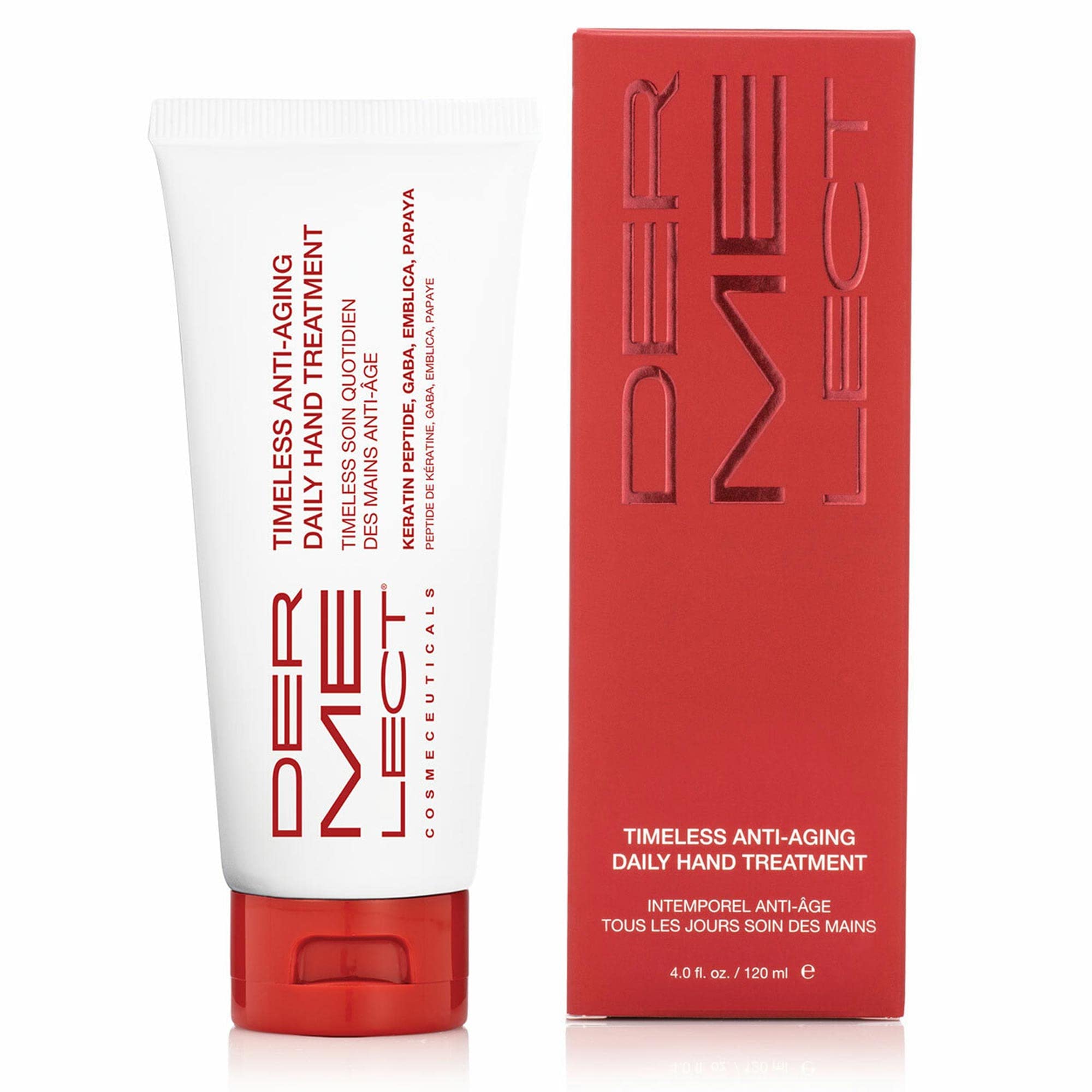 Dermelect Timeless, soin mains hydratation profonde pour peau nourrie et souple.