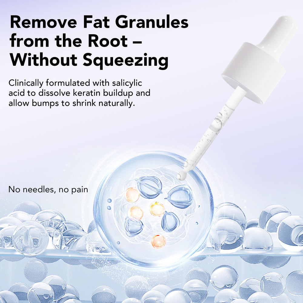 Applicateur du sérum DERMFREE Milia Remover facilitant l’application ciblée