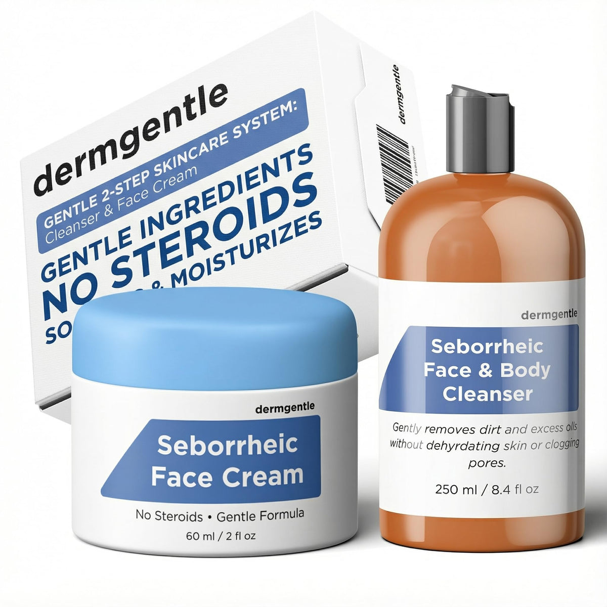 Dermgentle crème-visage absorption rapide pour peau sensible et douce