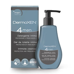 DERMOXEN 4Men – bouteille bleue, lavage quotidien pour fraîcheur durable.