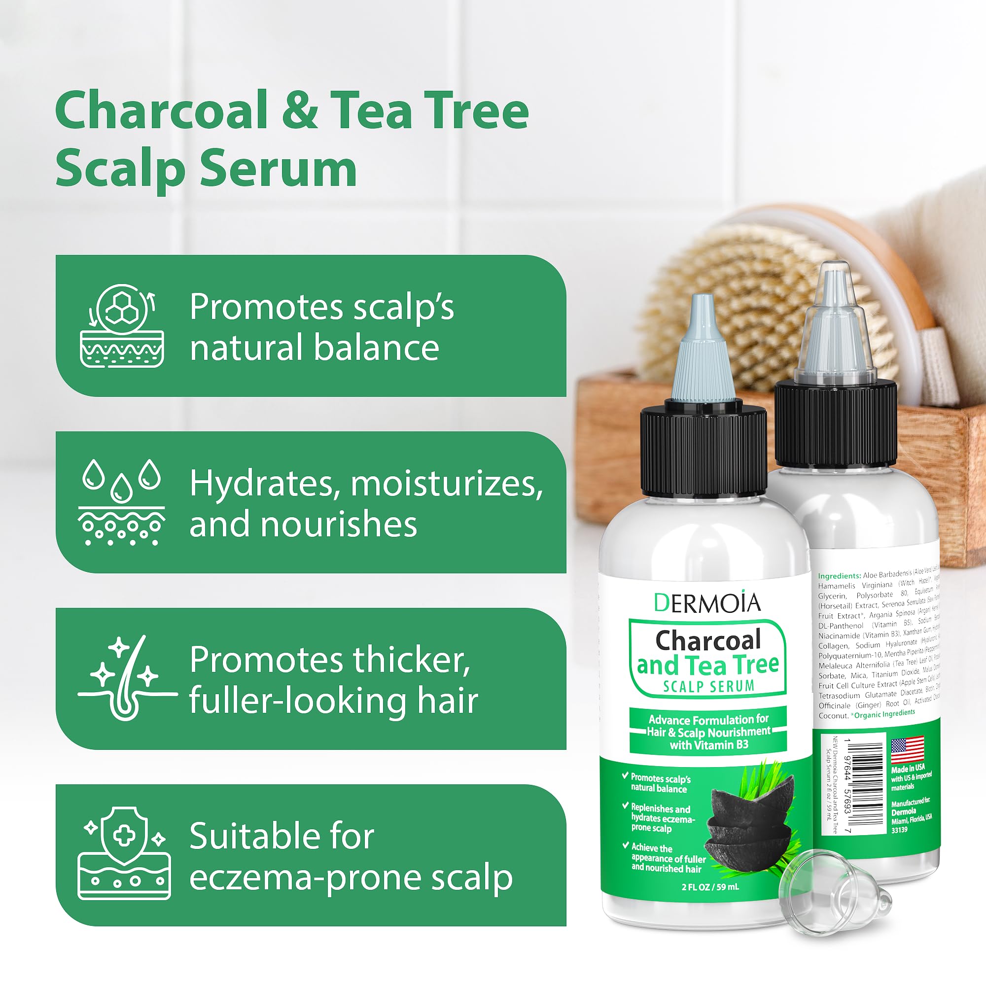 Extraits préle et argan, huile et menthe: nourrissent sans alourdir.