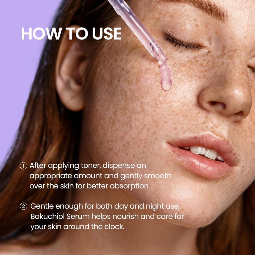 Application douce du Bakuchiol Dermology, routine soin agréable et sans irritations.