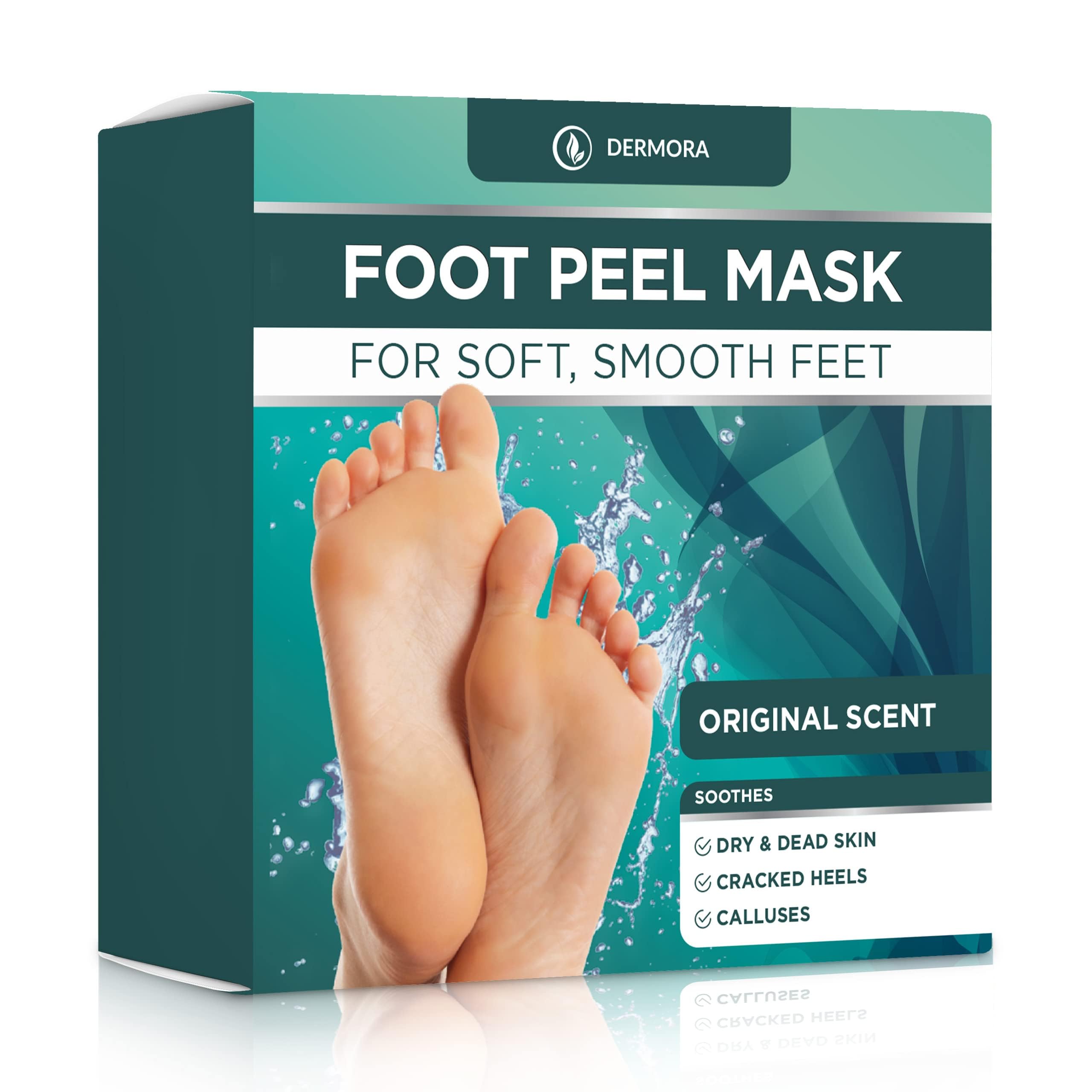 DERMORA Masque Pieds, emballage clair et usage simple pour un soin à domicile.