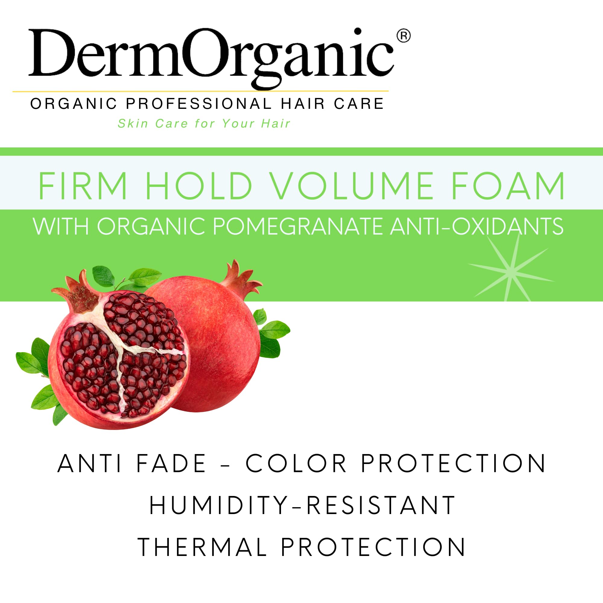 DermOrganic Mousse Volume – cheveux-plus-epais avec tenue longue durée
