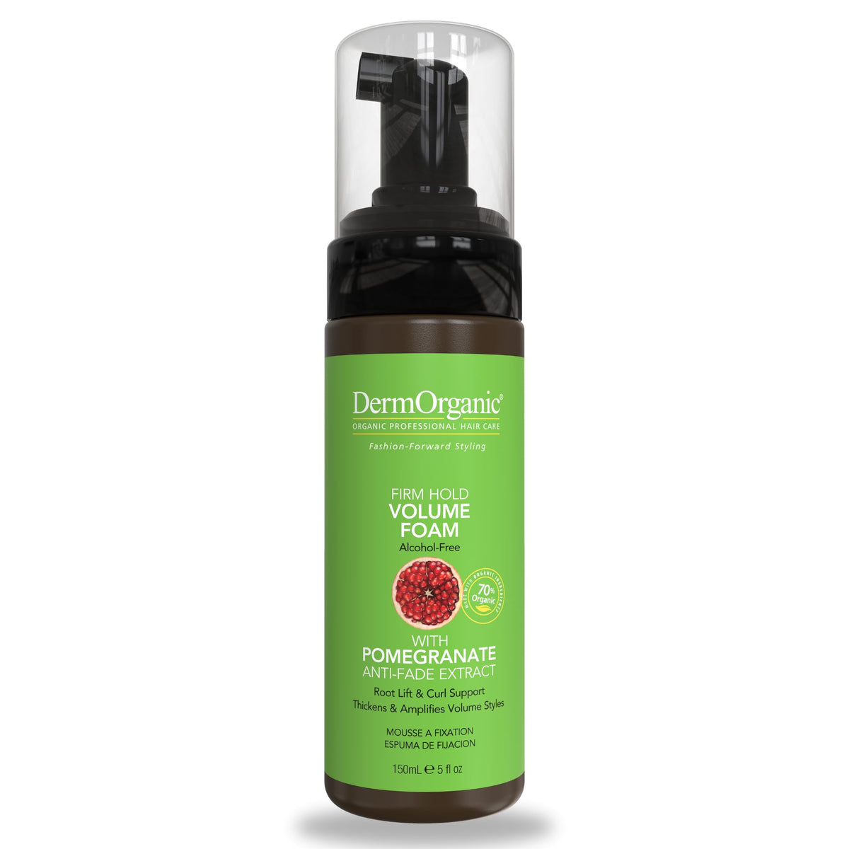 DermOrganic Mousse Volume – racine-lift pour volume durable et naturel