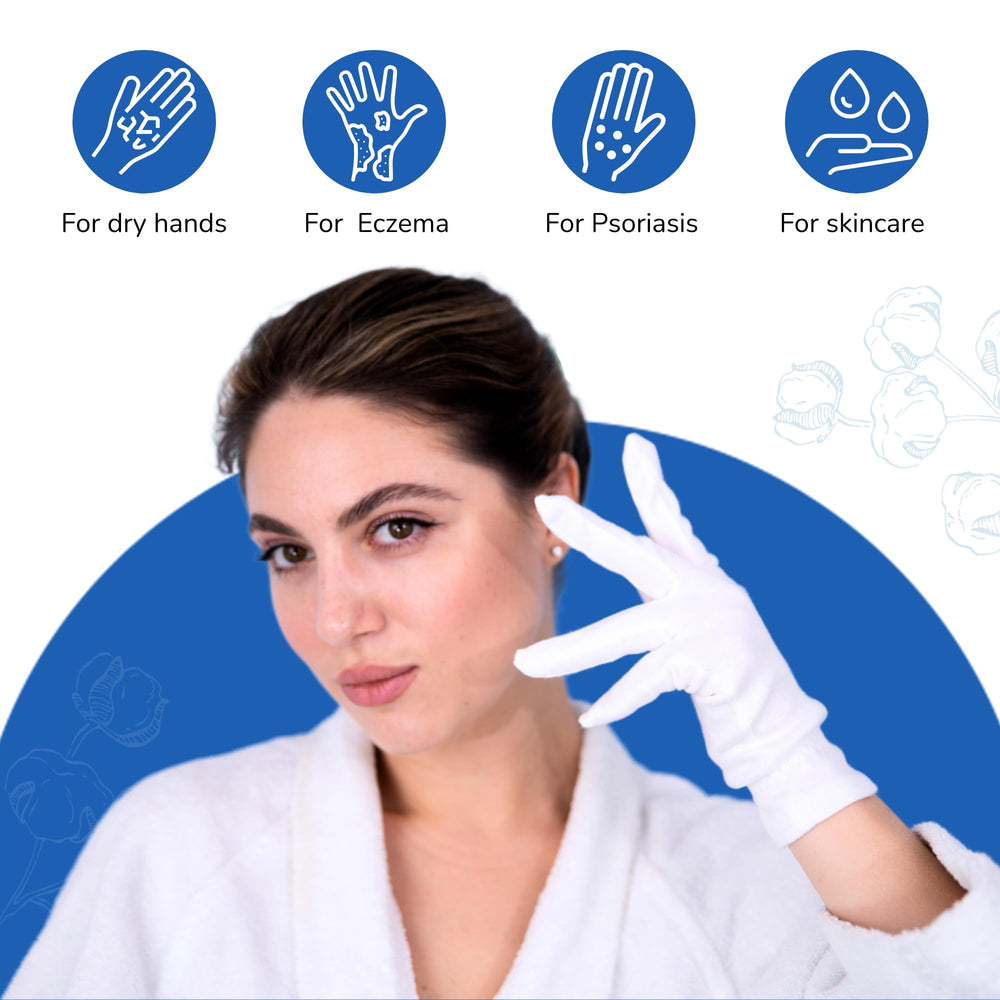 Dermrelief gants coton – séchage à l’air libre uniquement.