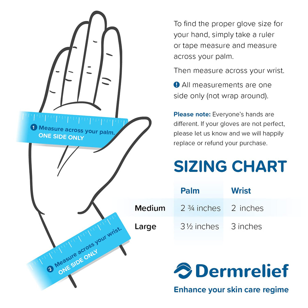 Dermrelief gants coton – soin quotidien des mains et douceur du tissu.