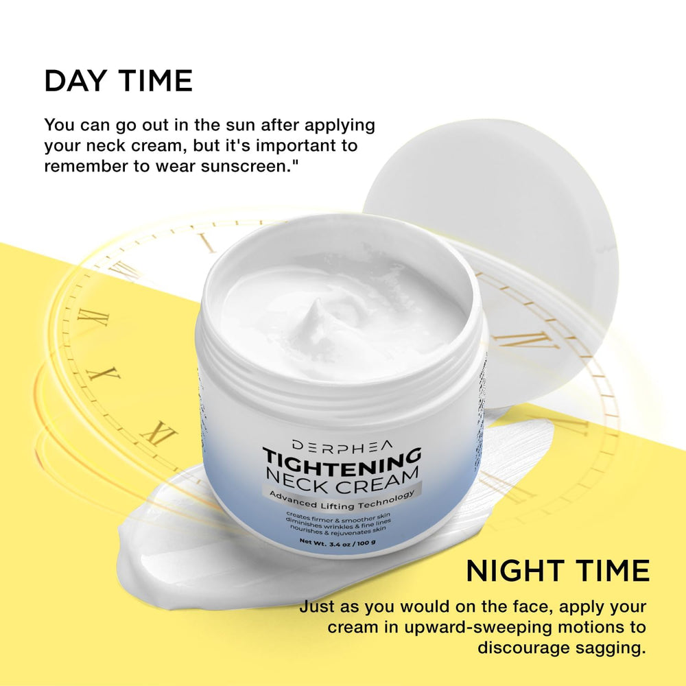 DERPHEA Crème du Cou — Ingrédients actifs renforçant hydratation et confort cutané.