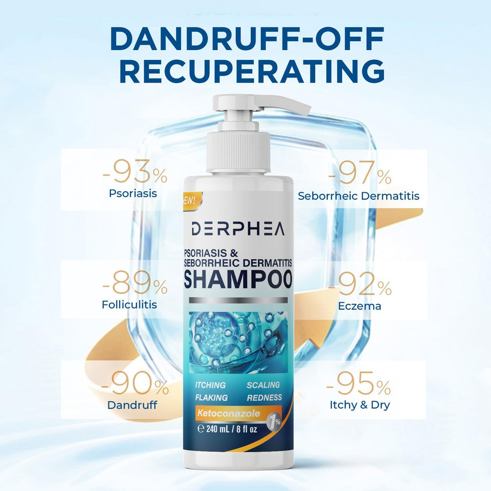 DERPHEA mousse-blanche-sur-cheveux, action moussante qui nettoie sans agresser.