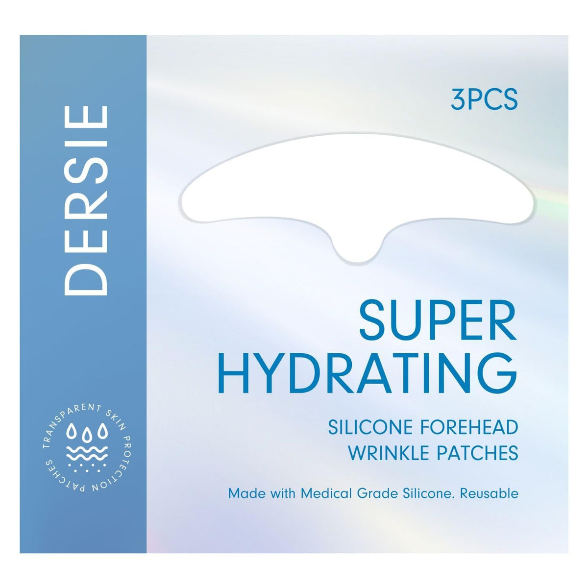 Patch Dersie front en silicone nuit, usage nocturne pour lisser les ridules.