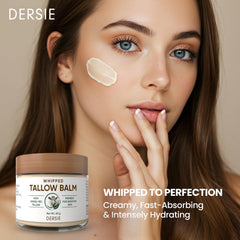Dersie whipped tallow cream texture swirl illustrating airy moisture.