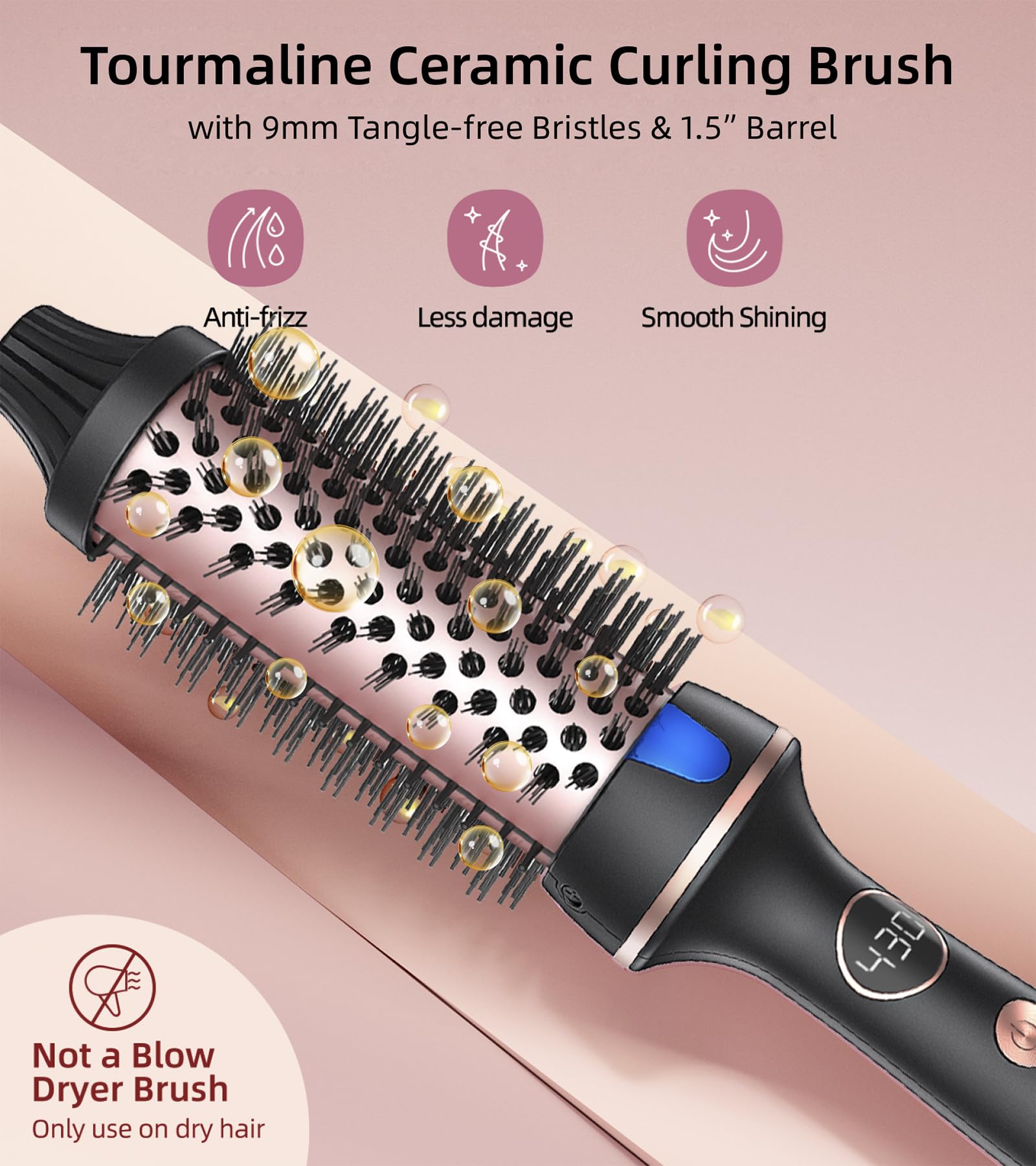 Desalo brosse réglage température 13 niveaux pour tous les cheveux.