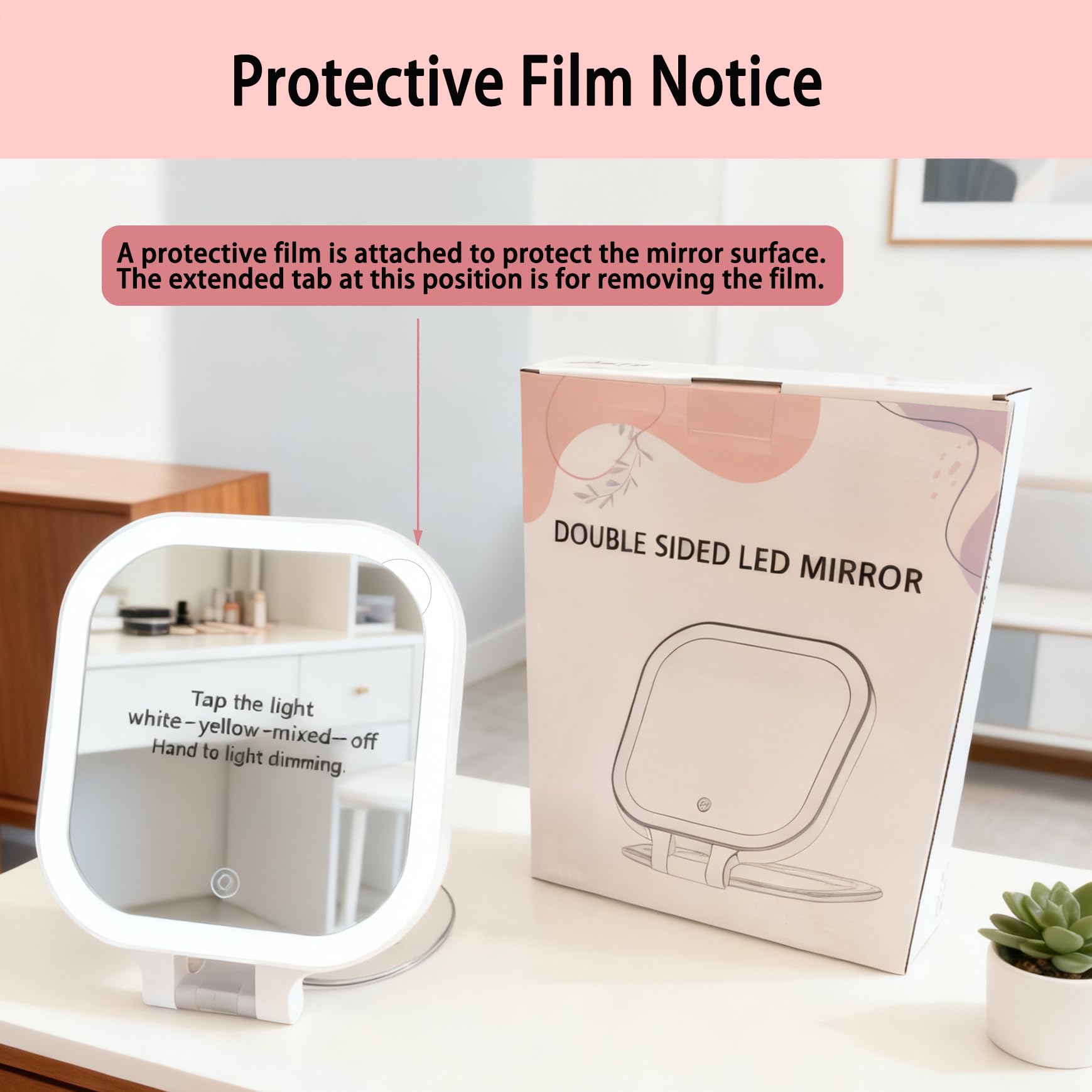 DESCHEN cadeau idéal – miroir lumineux pour offrir à une proche.