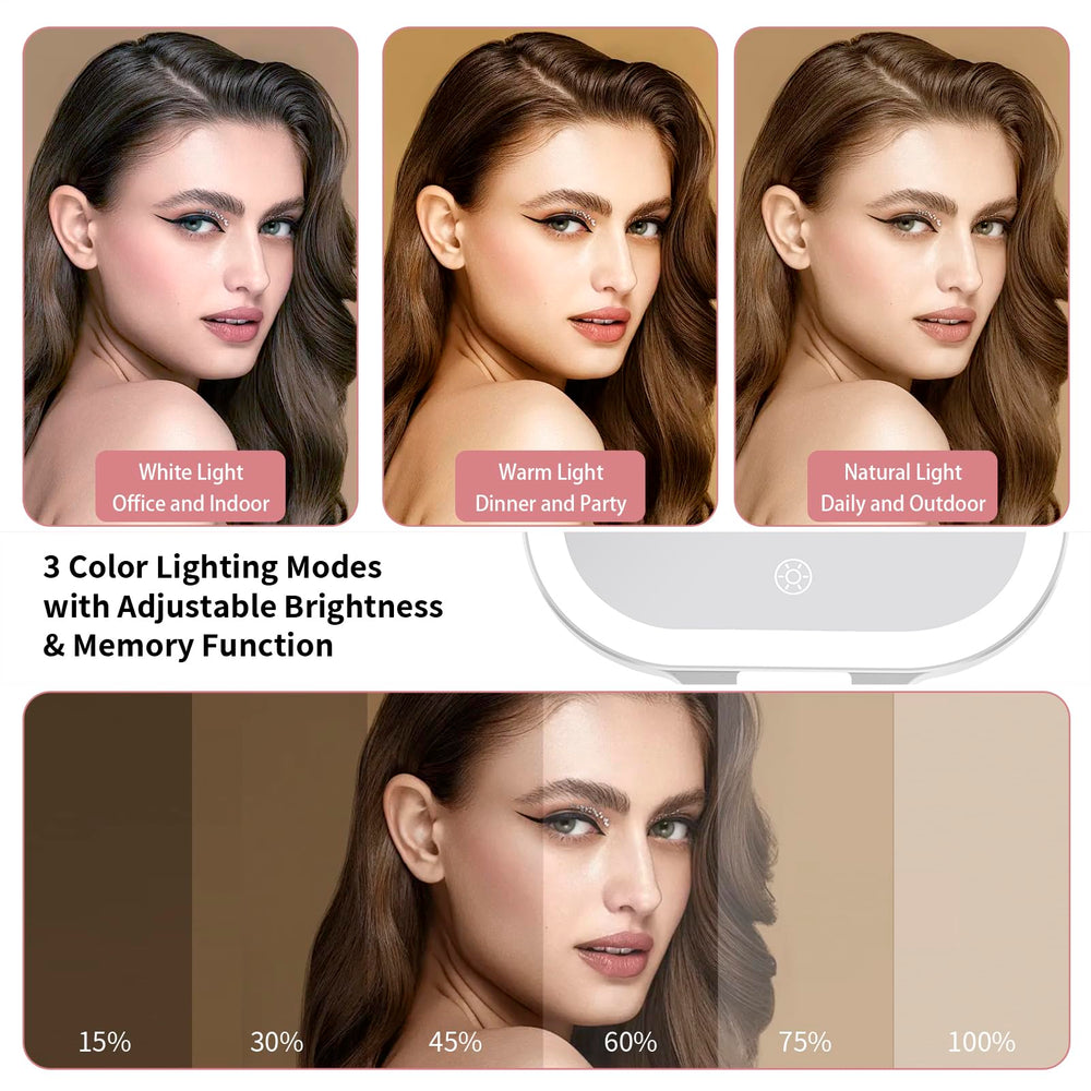 DESCHEN miroir LED rechargeable – éclairage durable et sans fil pour maquillage itinérant.