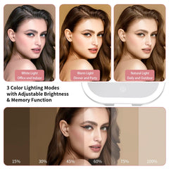 DESCHEN miroir LED rechargeable – éclairage durable et sans fil pour maquillage itinérant.