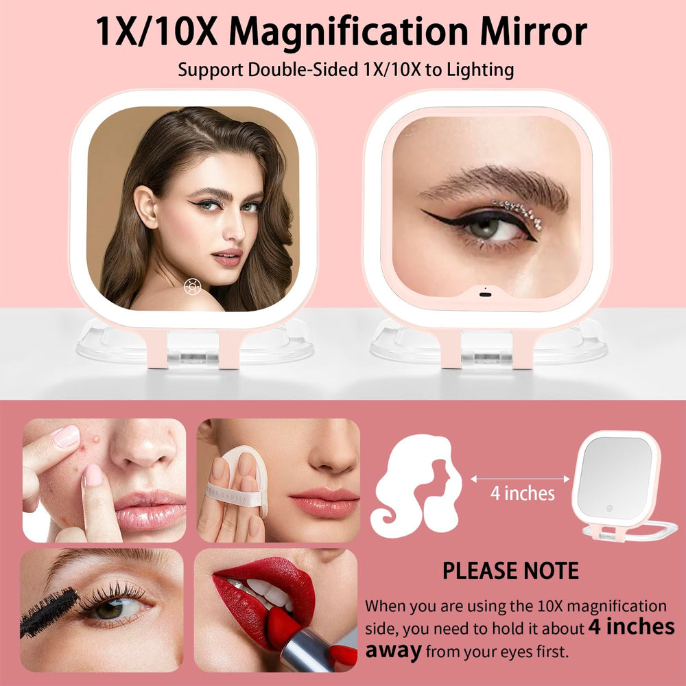 DESCHEN miroir maquillage voyage 1x pour retouches rapides