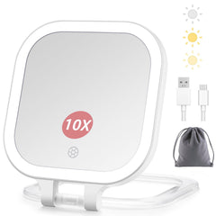 DESCHEN miroir-maquillage-portable lumineux pour retouches rapides en déplacement.