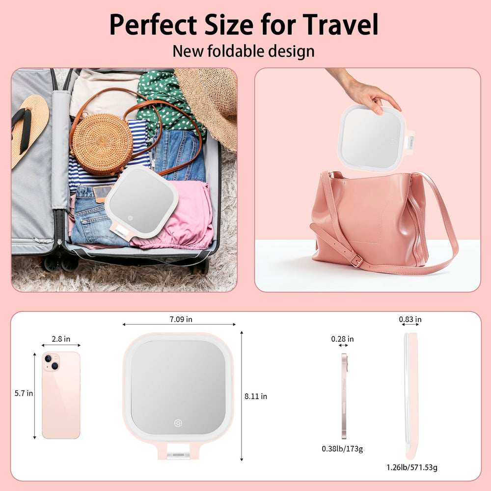 DESCHEN miroir pliant design compact pour bureau et valise