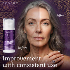 Desert Beauty Crème Application Matin Soir: idéale pour une routine quotidienne.