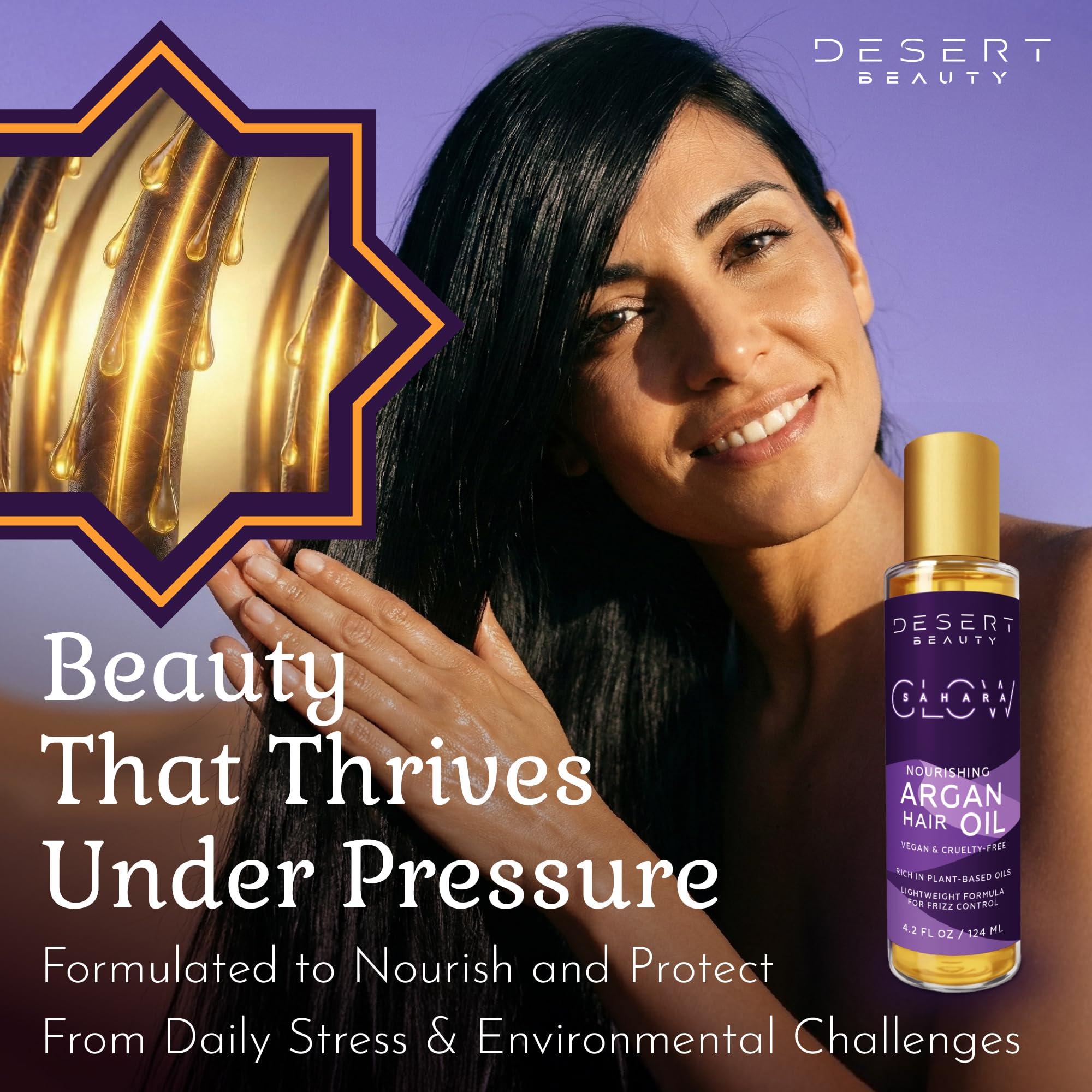 Desert Beauty Argan Oil – cheveux secs gagner en souplesse après application