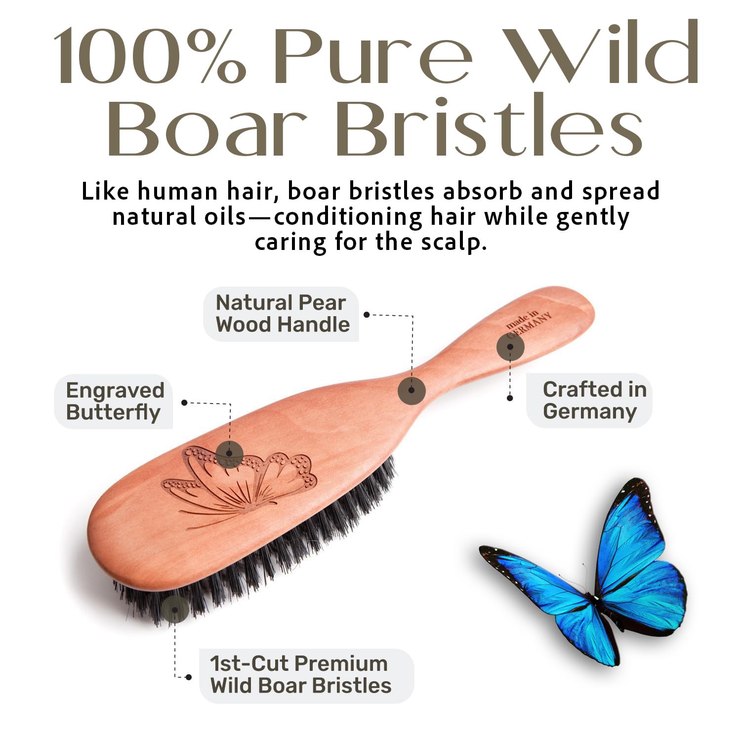Desert Breeze Tibet : brosse adaptée aux cheveux fins pour démêlage en douceur.