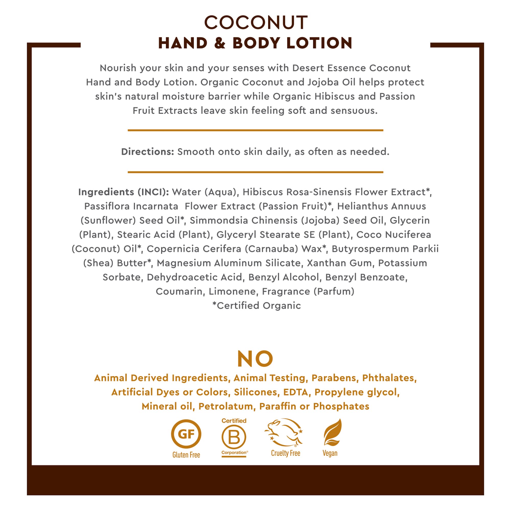 Desert Essence – Barrière d'hydratation protégée et peau bien nourrie.