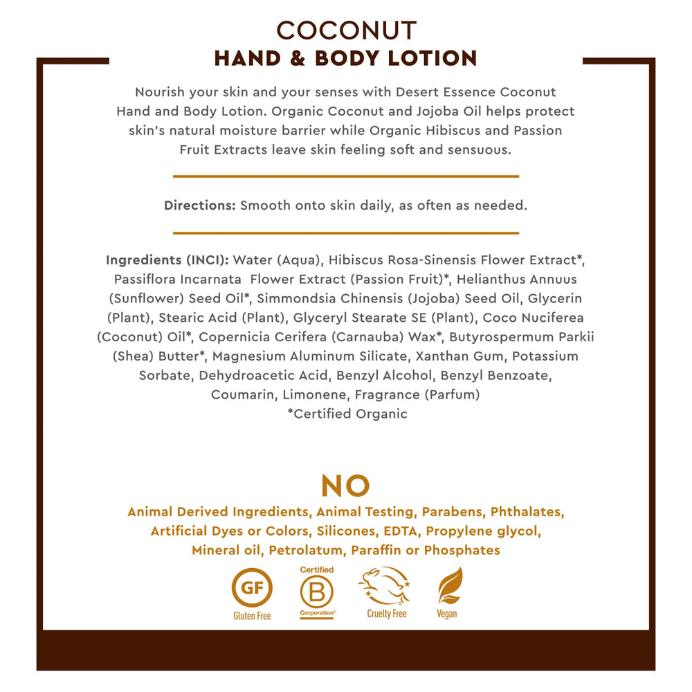 Desert Essence – Barrière d'hydratation protégée et peau bien nourrie.