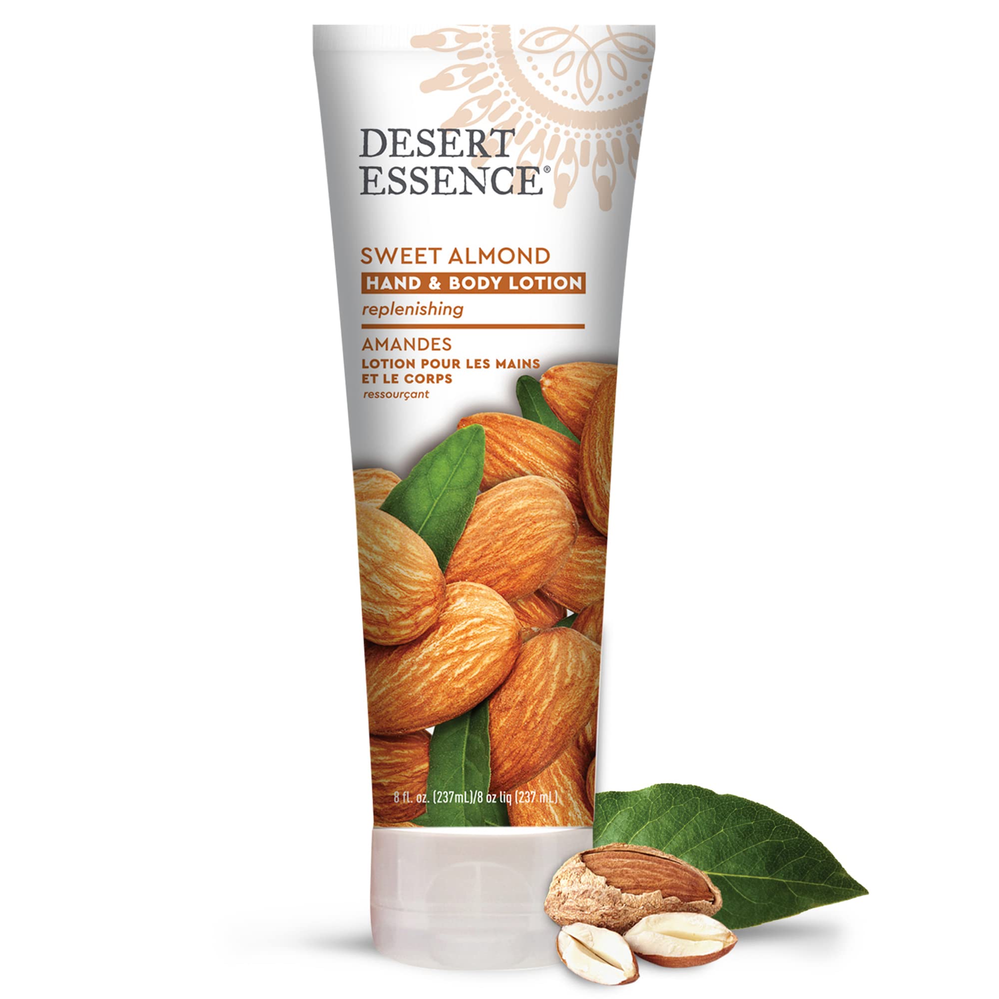 Flacon Desert Essence lotion mains amande douce prêt à utilisation