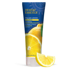 Shampoing Citron Italien Desert Essence—bouteille lumineuse pour brillance naturelle.