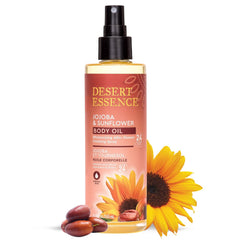 Desert Essence bouteille spray Jojoba et Tournesol hydratation durable