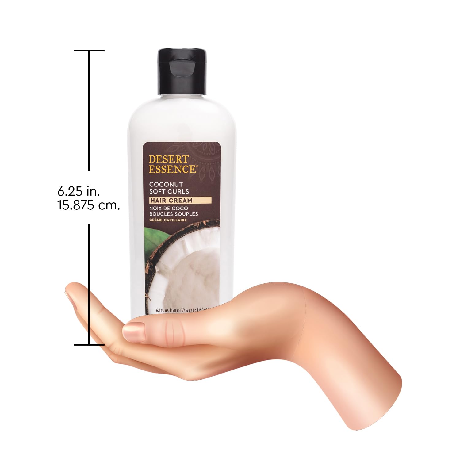Desert Essence Coconut Soft Curls, produit vegan et cruelty-free, sûr pour votre routine.