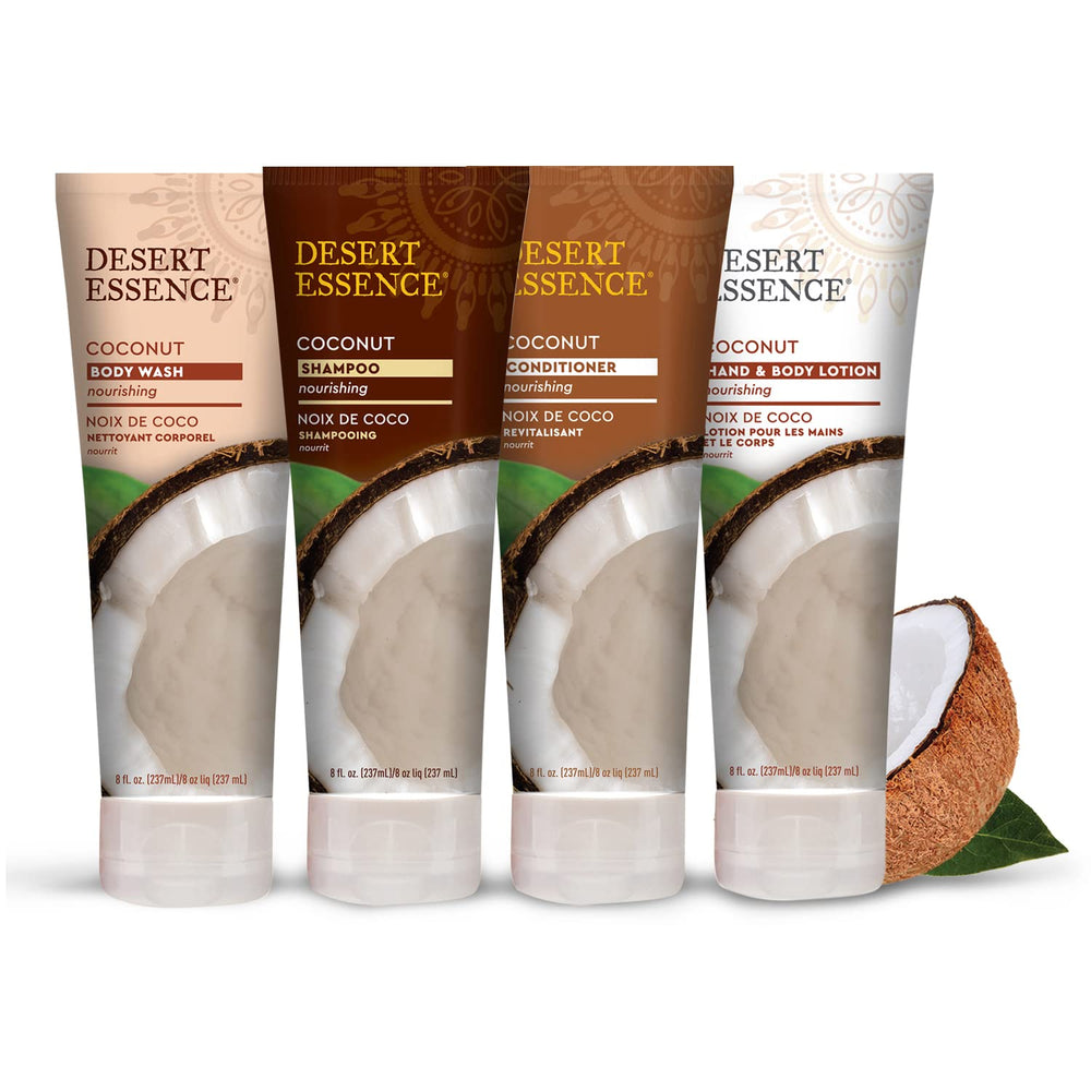 Desert Essence Conditionneur Noix de Coco, vegan et sans cruauté animale.