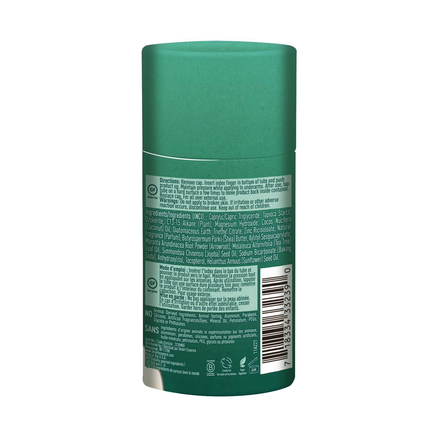 Parfum poudre Desert Essence, déodorant poudre naturelle, fragrance subtile et longue tenue.