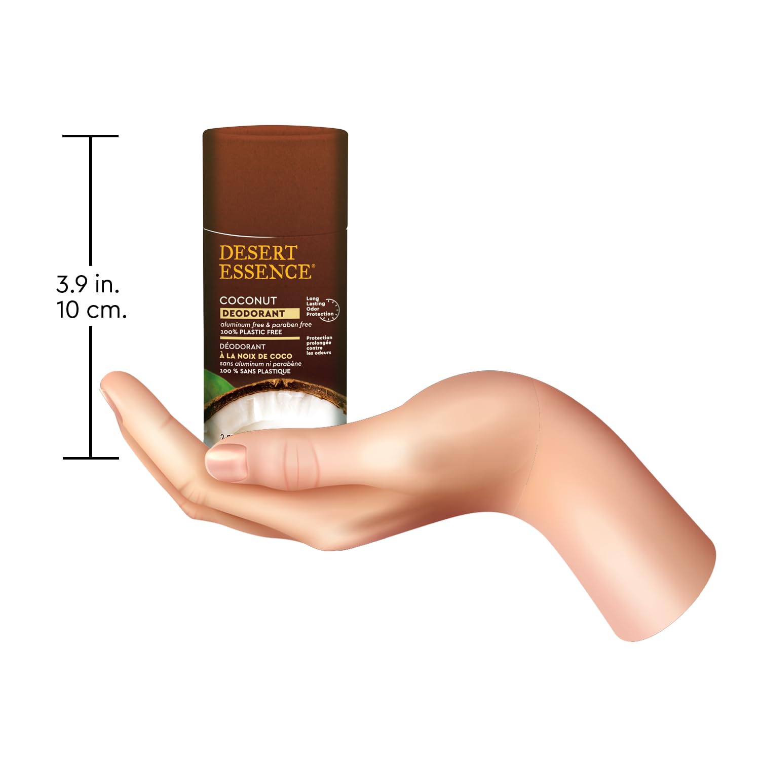 Desert Essence Déodorant coco peau douce — texture lisse qui respecte la peau sensible.