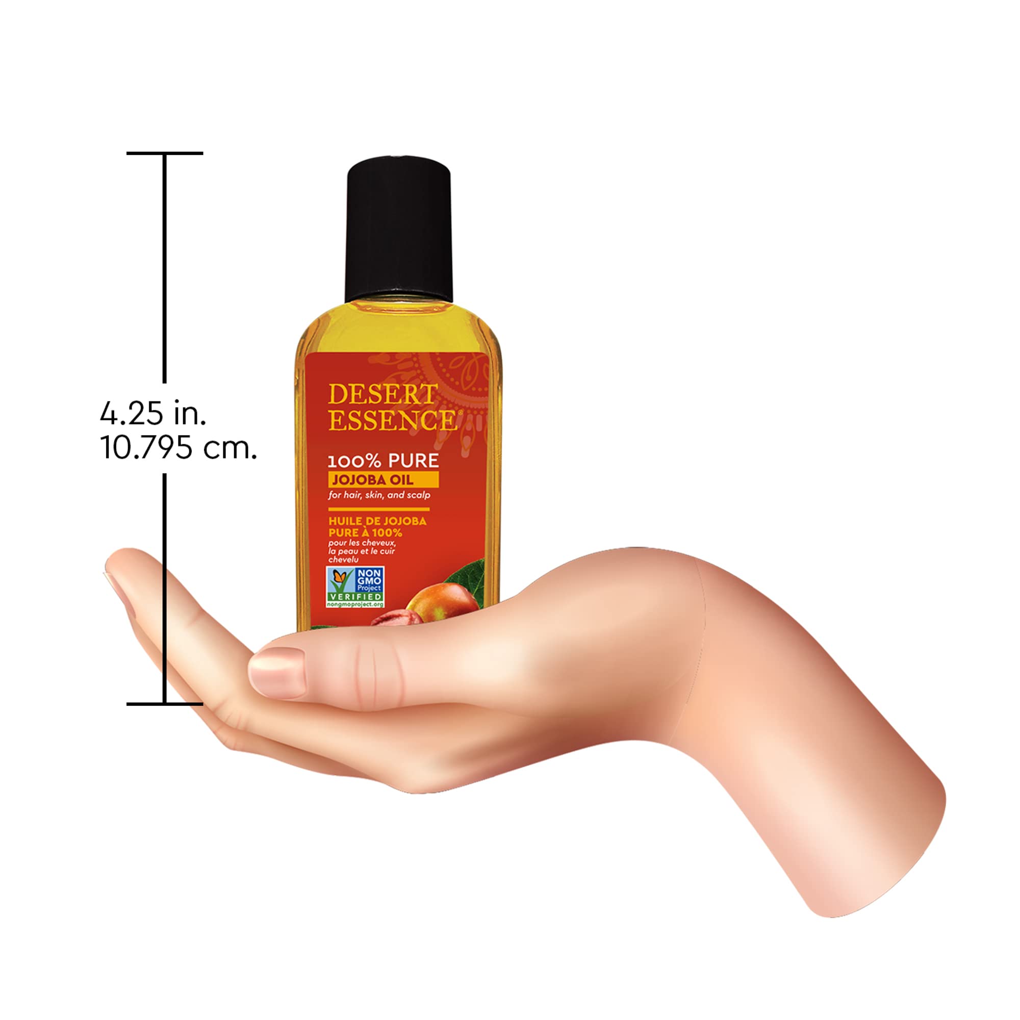 Desert Essence Huile Jojoba pure absorption rapide sans résidu gras