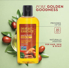 Desert Essence Huile Jojoba – démaquillage doux pour le visage