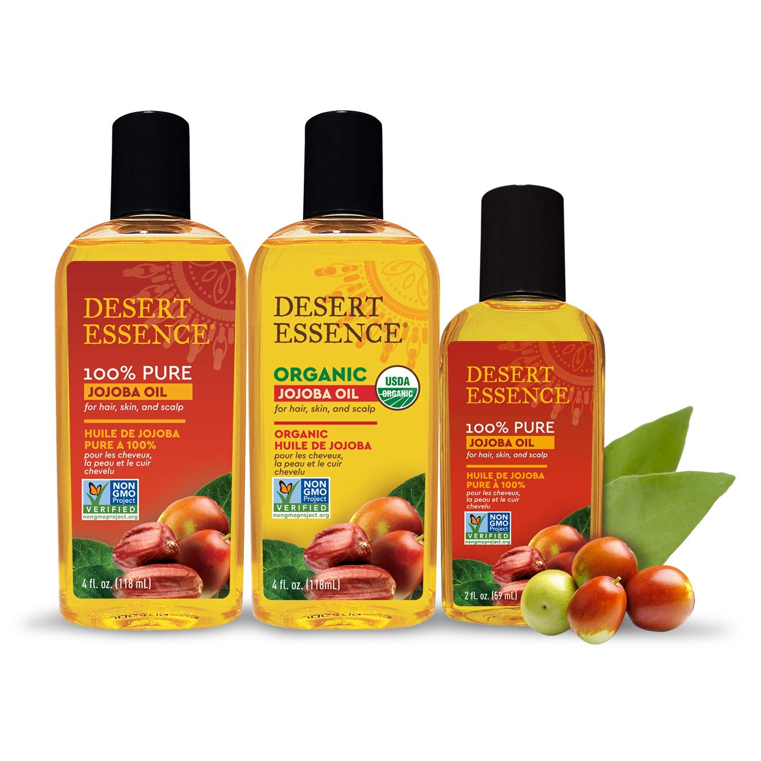 Soin après-rasage léger avec Desert Essence Jojoba Pure.