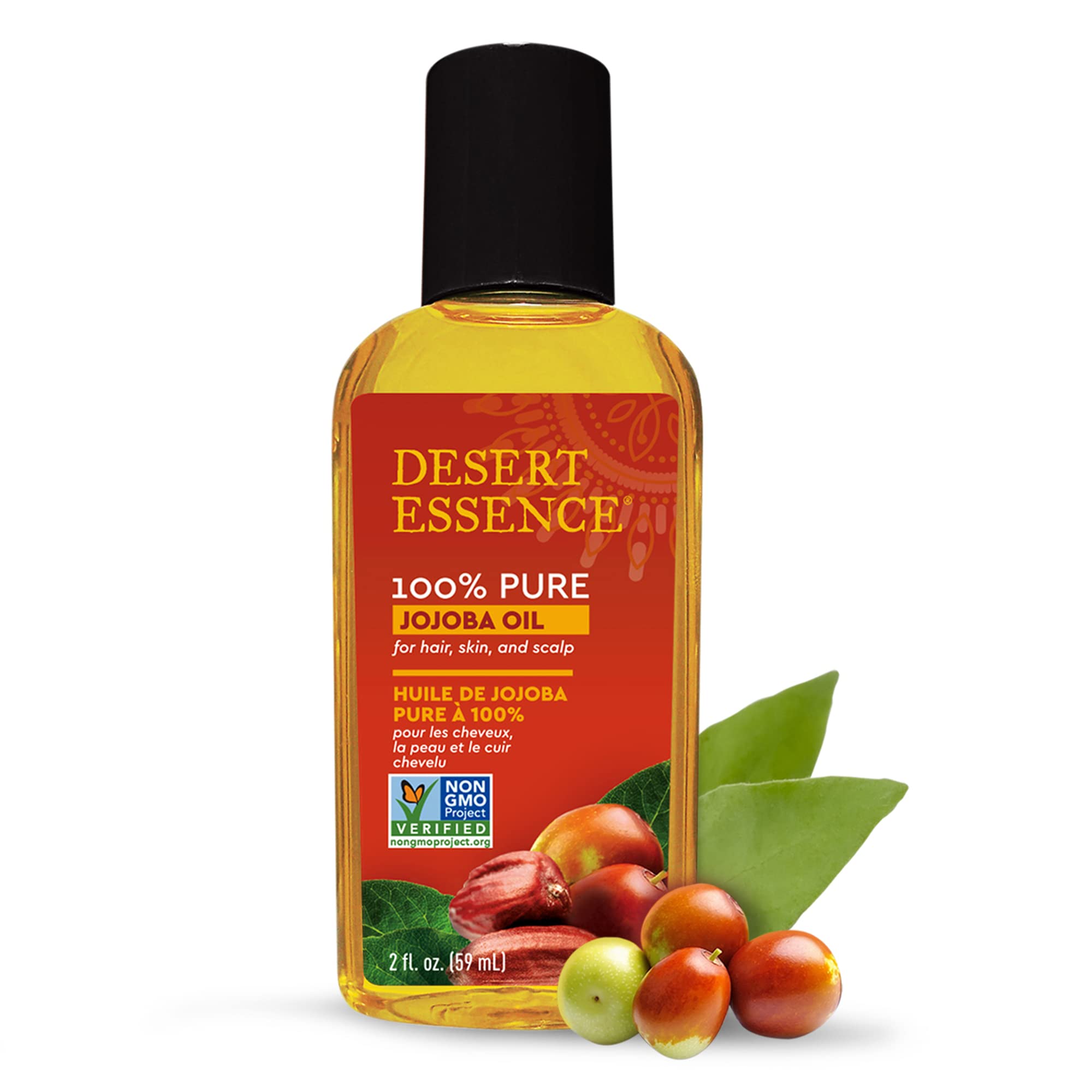 Desert Essence Huile Jojoba pure pour visage, corps et cheveux